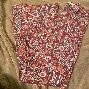 Billabong Tell Me floral print flare pants. Girls Large